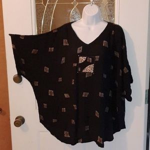 B.O.P. AKUNAMATA Tunic w leopard print detail